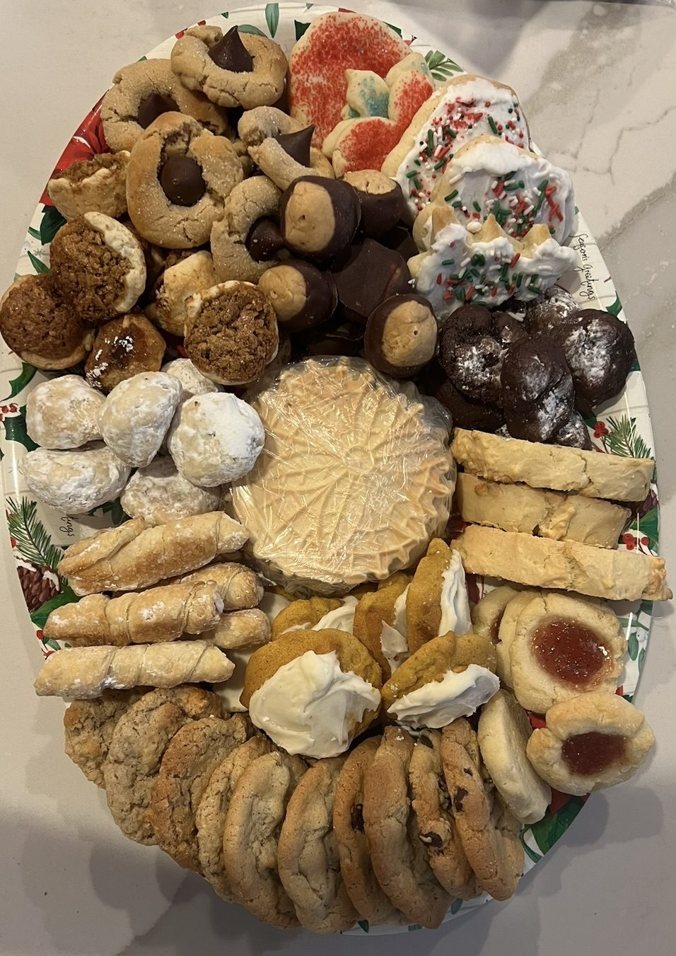 Christmas cookie tray